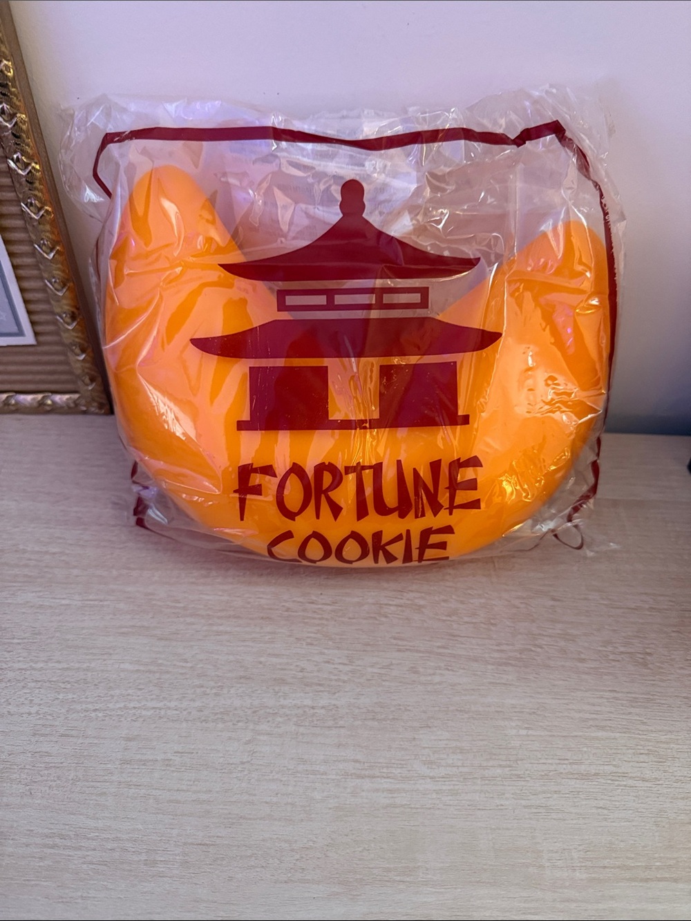 Orange Fortune Cookie squishy - keycraft